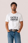 Cactus & Country western logo tee in white